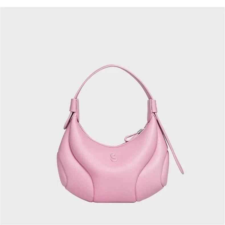 Womens Baseball Underarm Bag Crescent-Shaped Crossbody Bag