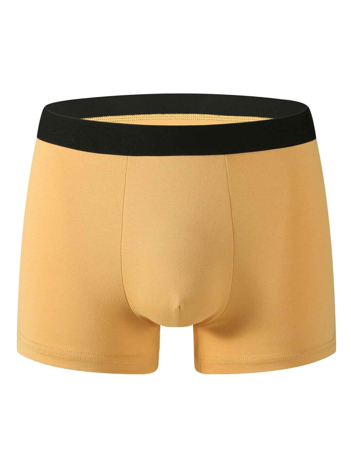 Mens Solid-color Boxer Briefs For Sports