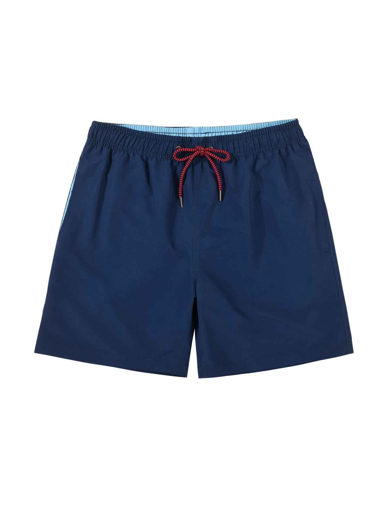 Solid Color Lined Men Swim Trunkscomfortable No Awkward Bulges Relaxed Fit And Quick Drying