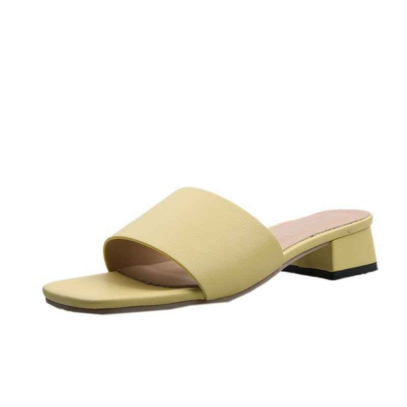 Women thick heel non-slip sandals