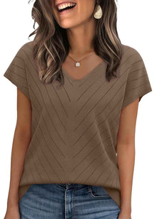 Sleeve Sweater V-Neck Trendy Cutout Casual Knitted Womens