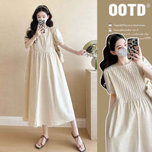 Korean-style Fashionable Loose-fit Minimalist Design Elegant High-end Plus-size Maternity Dress