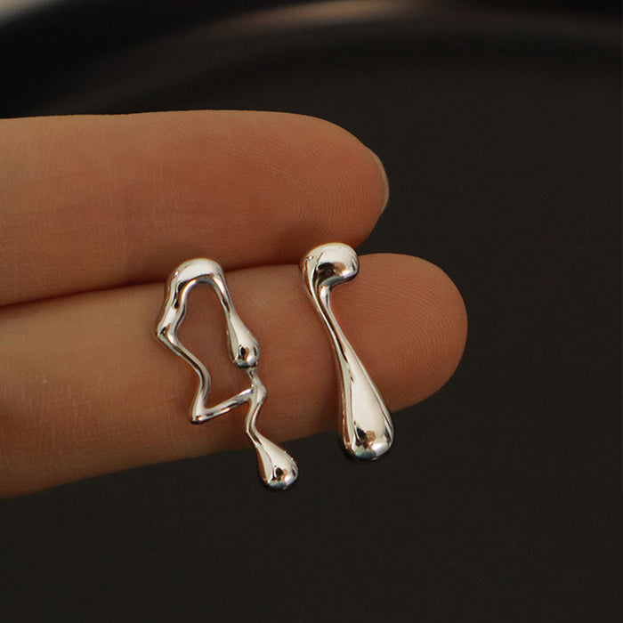Asymmetric Lava Special Interest Light Luxury Personalized Earrings