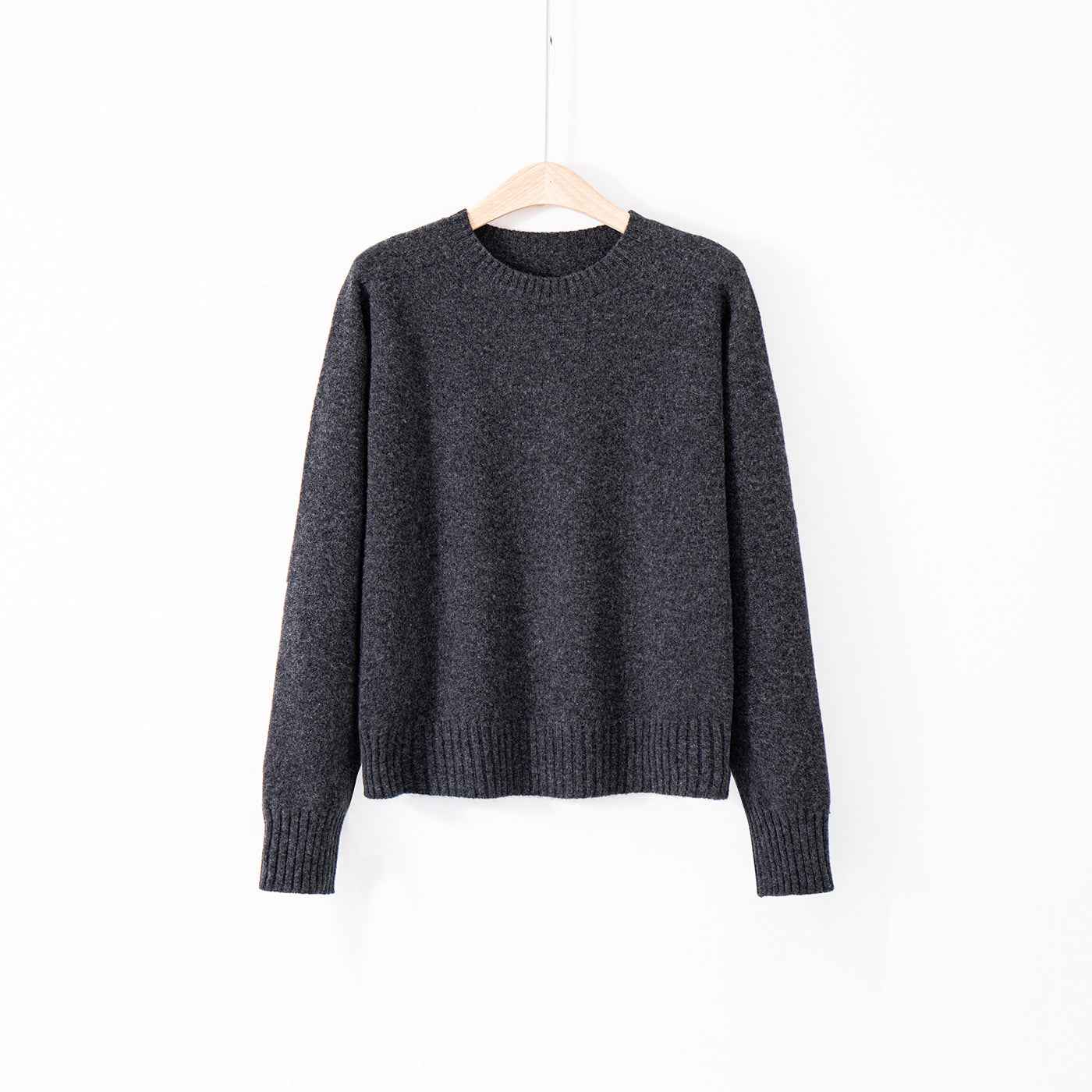 Crew-neck Long-sleeve Top Relaxed-fit Base Layer Effortless Laid-back Style