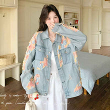 Fashionable Patchwork Distressed Short Jacket