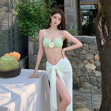 Women's Three-Piece Split Bikini Swimsuit Set