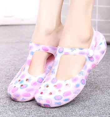 New sandals women's shoes Summer hole shoes women Printed sandals jelly beach shoes new sandals women's shoes Summer hole shoes women Printed sandals jelly beach shoes