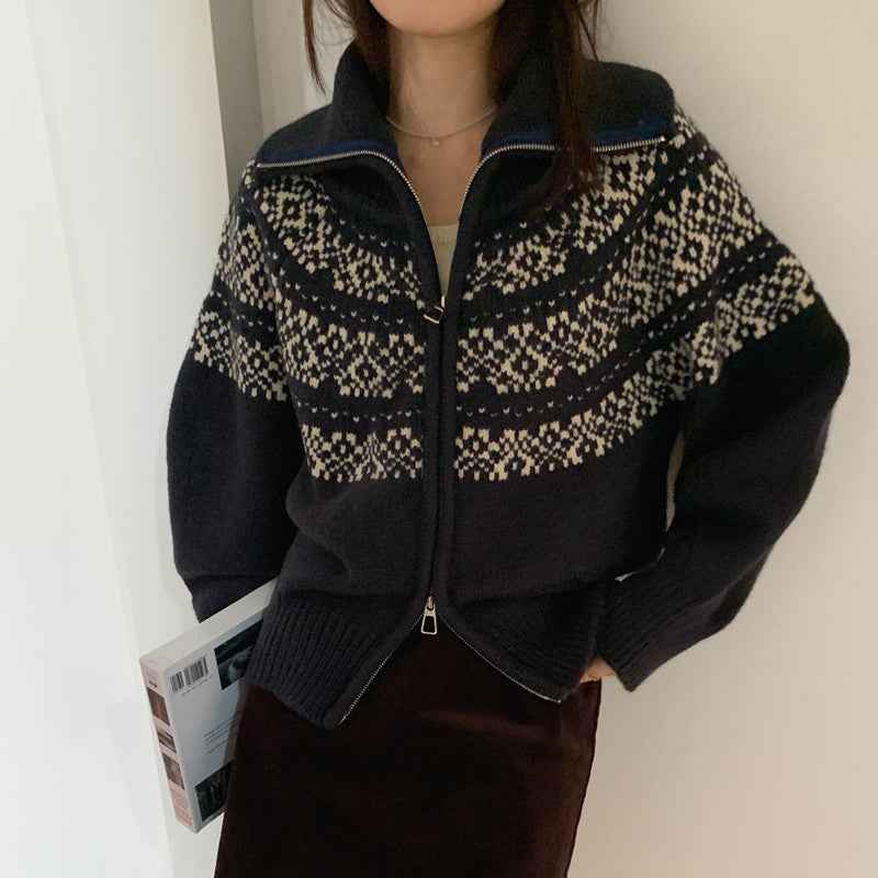 Knitted Cardigan Christmas Vintage Sweater