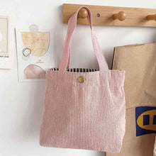 Rough-yarn Minimalist-style Tote With Double-sided Prints A Versatile High-capacity Womens Canvas Bag
