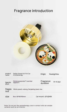 Panda Hot Pot Car Fragrance Outlet Perfume Decoration