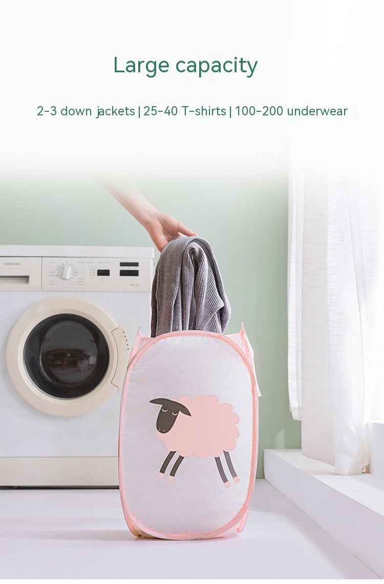 Cartoon Laundry Basket Large Laundry Basket Storage Basket Foldable Dirty Clothes Basket Simple Put Dirty Clothes Storage Basket
