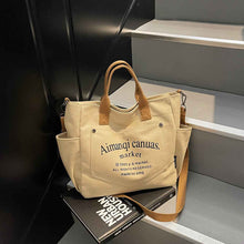 Canvas Commuter Shoulder Tote Crossbody Bag