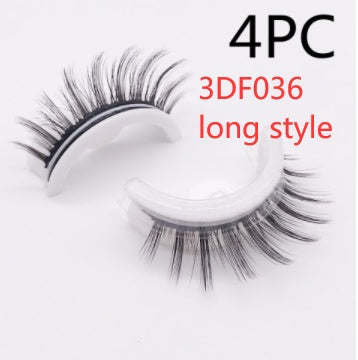 Reusable 3D Mink Lashes Natural False Eyelashes Self Adhesive Fake Glue Free Makeup Eyelash Extension Silk by Mirlaine Univers