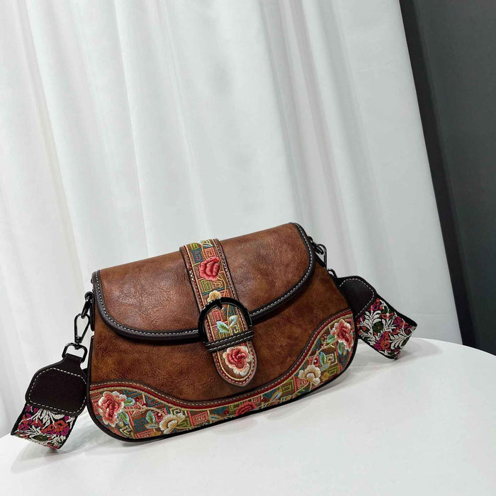 Sac bandoulière brodé rétro style chinois pour femme