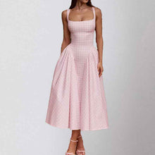 Elegant And Fashionable Printed French-style Slip Dress
