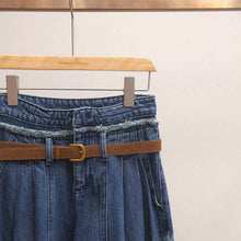 High-waisted A-line Wide-leg Long Jeans