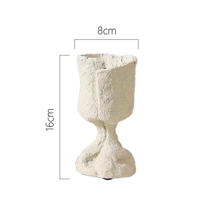 Ins Style No Hole Moon Pattern Cement Mini Flowerpot