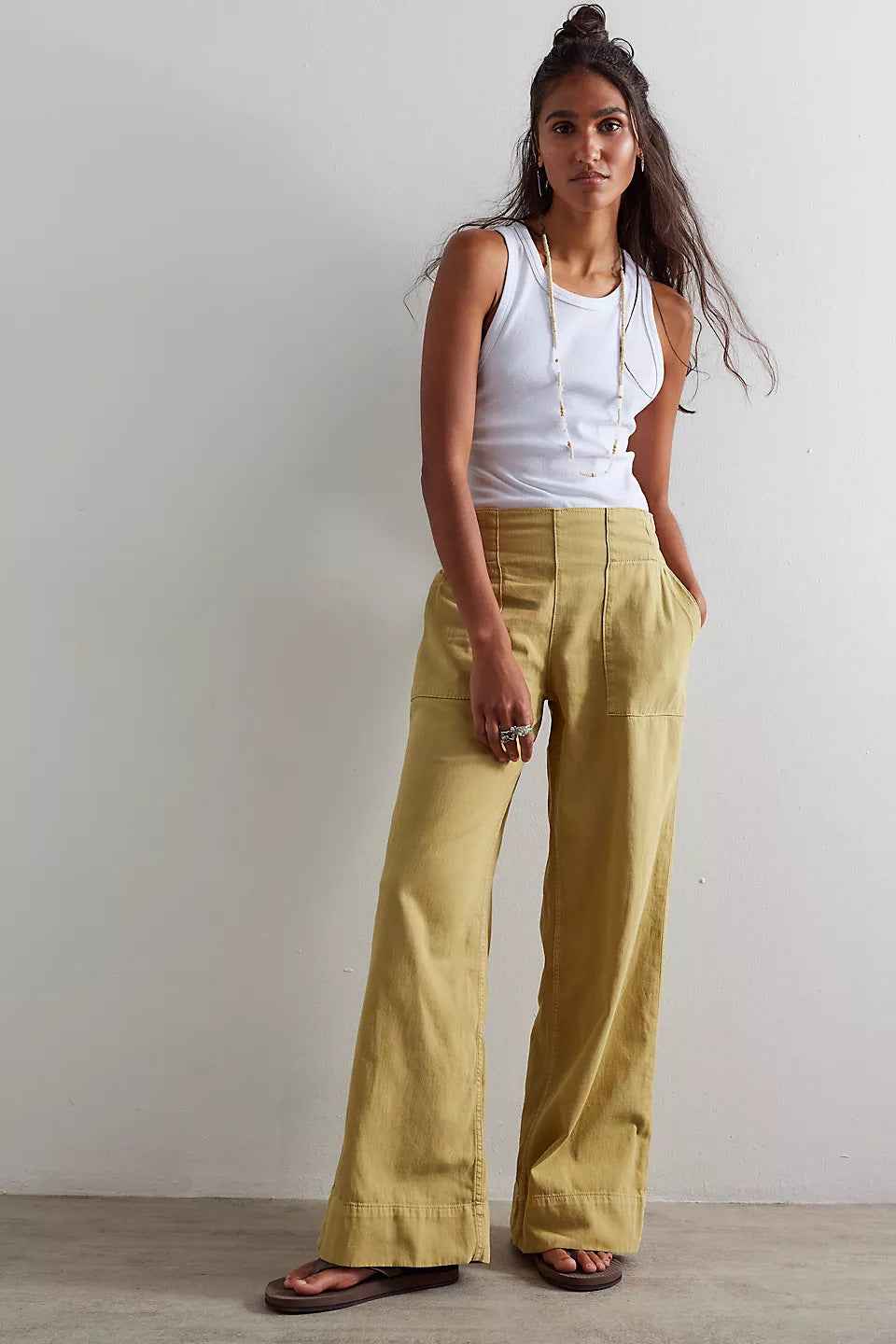 Fashionable Low-rise Non-stretch Denim Trousers Loose-fitting And Slimming