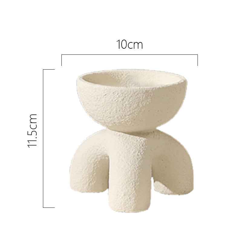 Ins Style No Hole Moon Pattern Cement Mini Flowerpot
