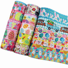 New Easter Printed Egg Ribbon Gift Packing Ribbon Rabbit Radish Scene