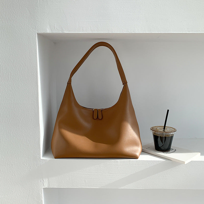 Simple Soft-leather Shoulder Bag For Women Versatile And Niche by Mirlaine Univers