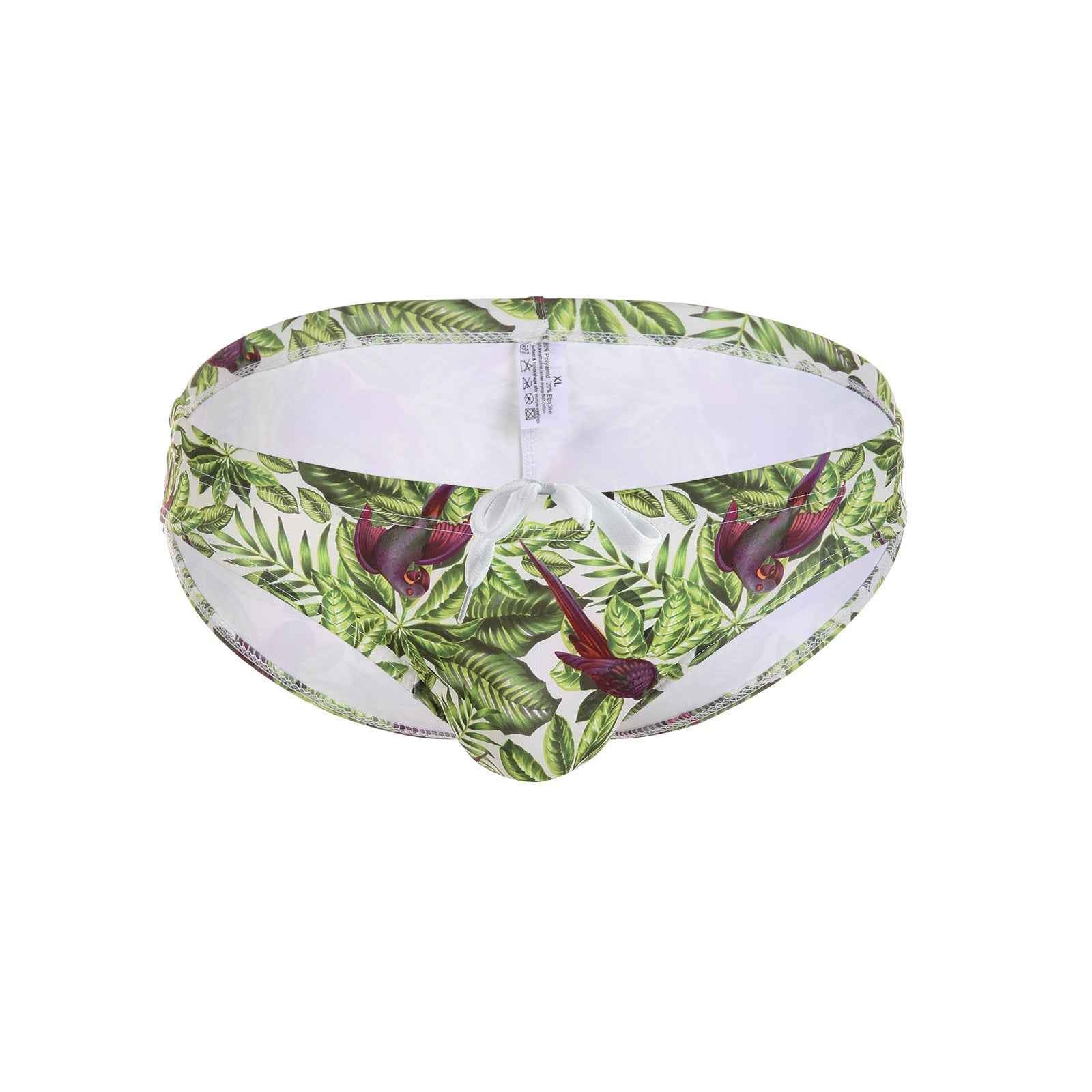 Sexy Print Swimming Trunks Plant Coconut Maple Leaf Trendy Beach Hot Spring Pants Multi-color