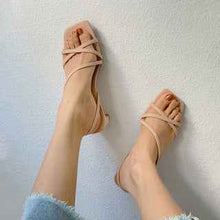 Thin Strap  Toe Mid-heeled Sandals Women