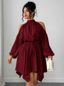 Long Sleeve Solid Color Autumn Dress