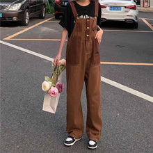Brown Denim Overalls Womens Spring Autumn New Arrival