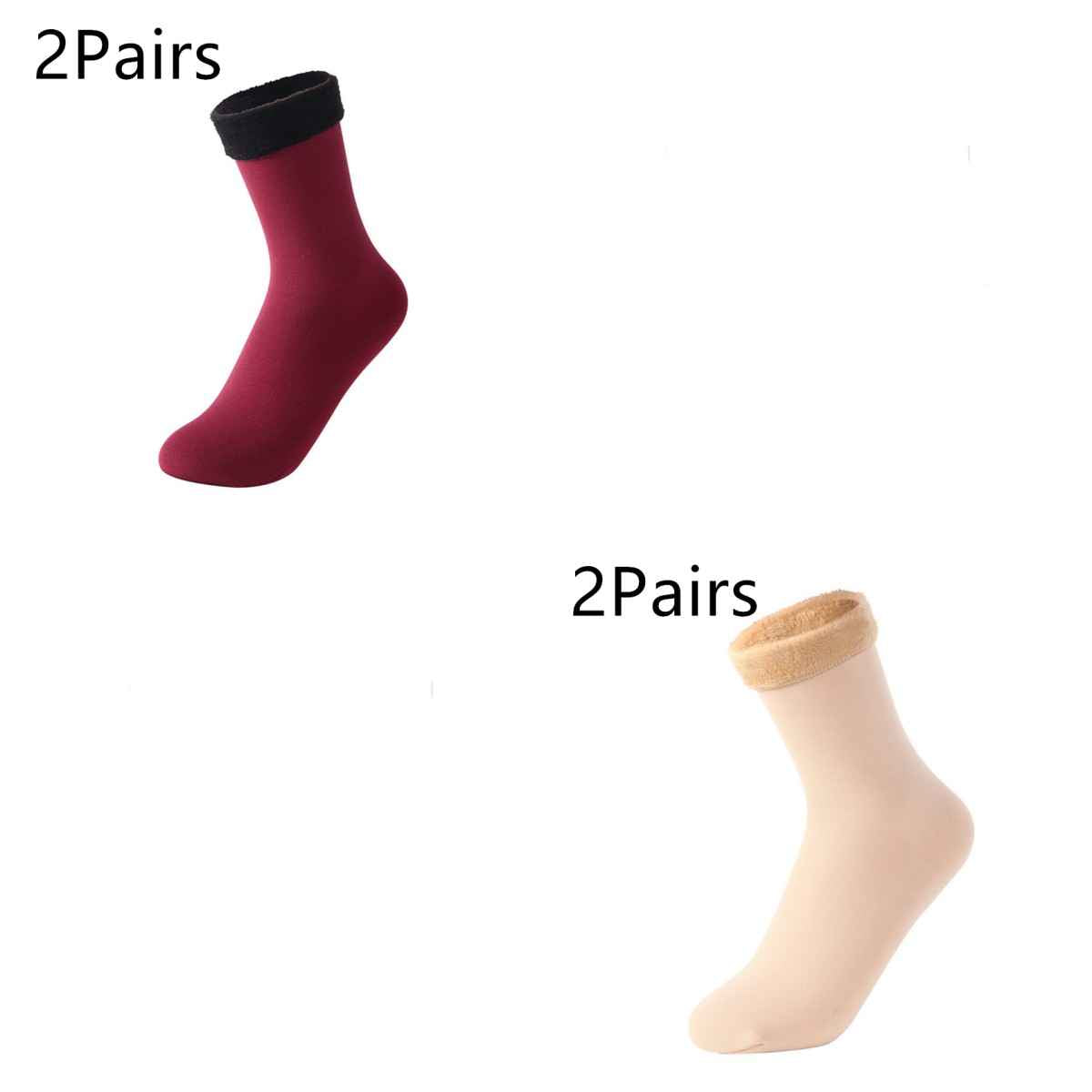 Women's Padded Velvet Warm Soft Medium Tube Socks