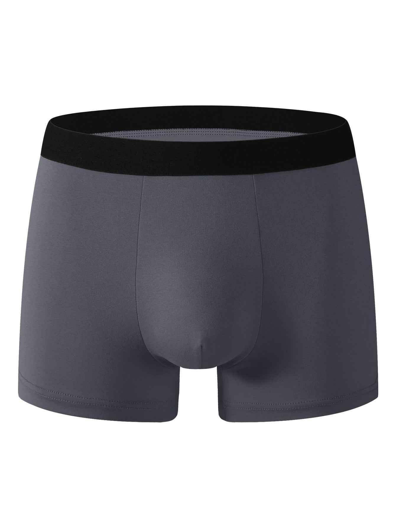 Mens Solid-color Boxer Briefs For Sports