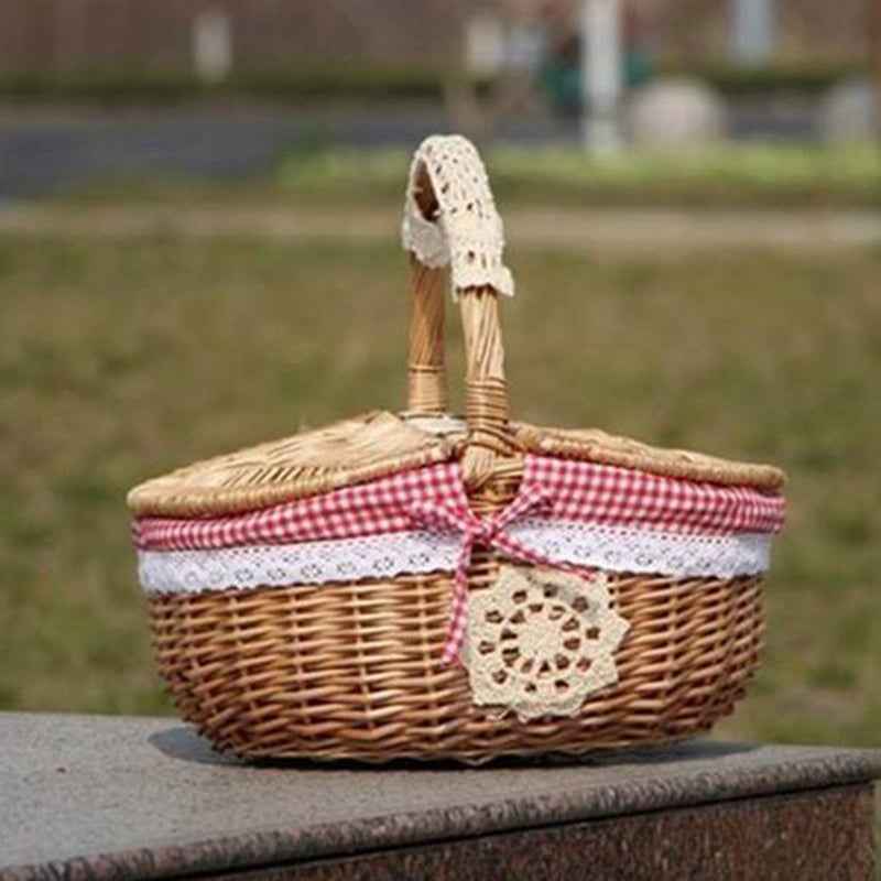 Fruit Basket Craft Basket Rural Round 20-30 Basket Wicker Basket Japanese Style
