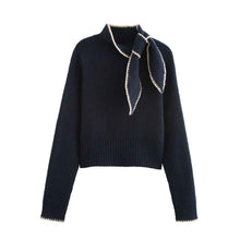 Ladies Bow Decorative Vest Pullover Sweaters