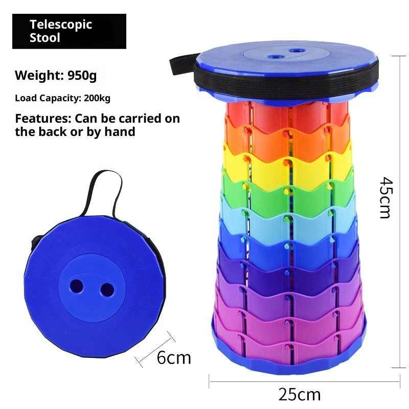 Outdoor Portable Travel Adjustable Telescopic Stool