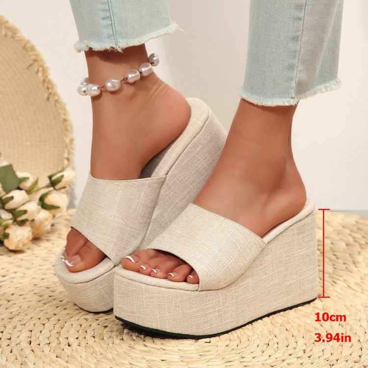Plus-size Thick-soled Wedge Sandals For Women