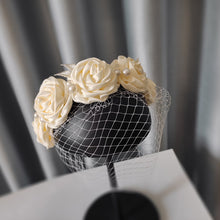 Bridal Large Flower Satin Veil Hair Hoop Headdress Wedding Dress With Accessories by Mirlaine Univers
