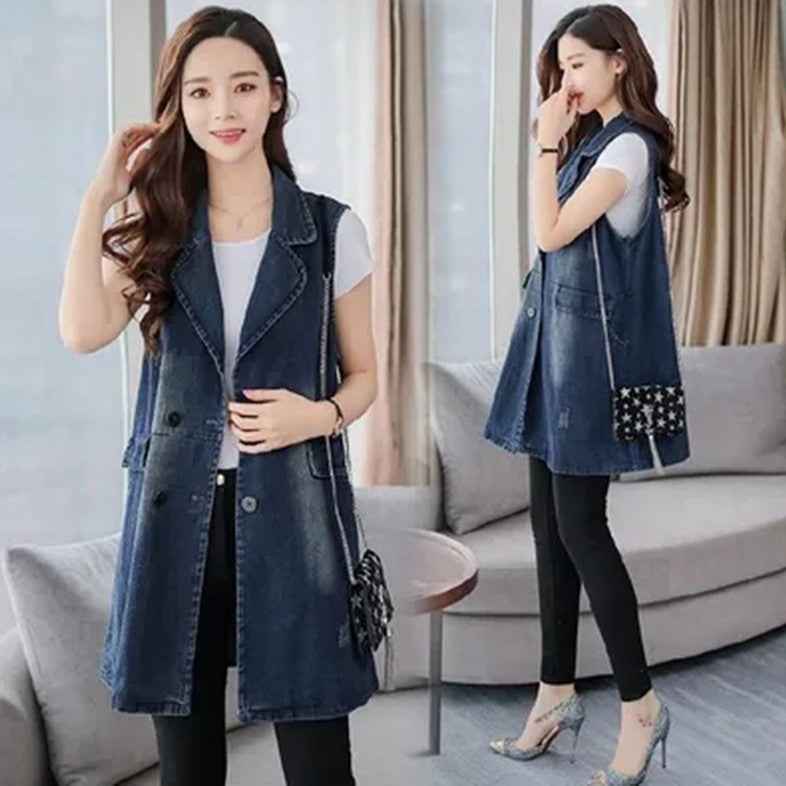 Women's Fashion Plus-Size Loose Denim Jacket
