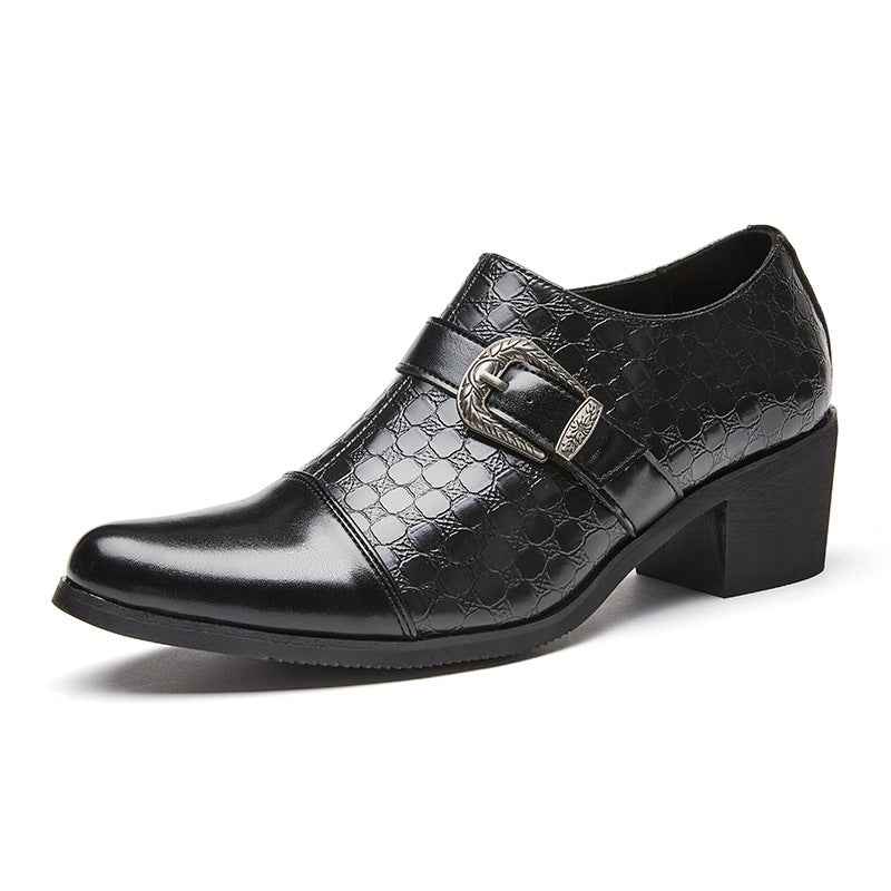 New Casual Shoes Fashionable Snakeskin Cuban Leather Shoes For Men
