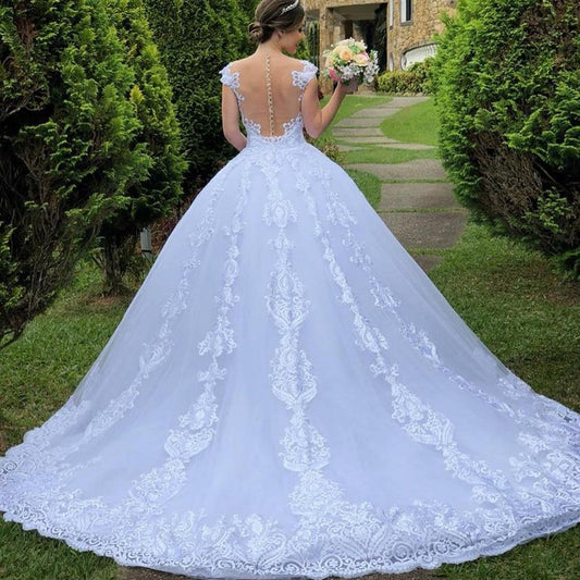 Wedding Dress White Vintage Lace Wedding Dress by Mirlaine Univers