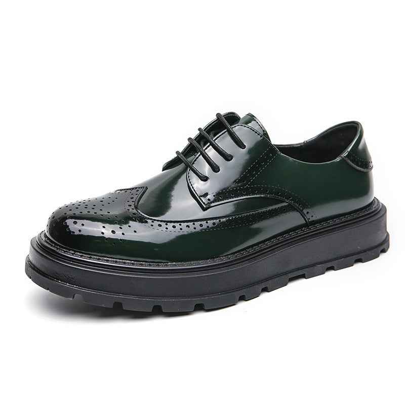 Business Formal Britishstyle Glossy Heightincreasing Leather Shoes