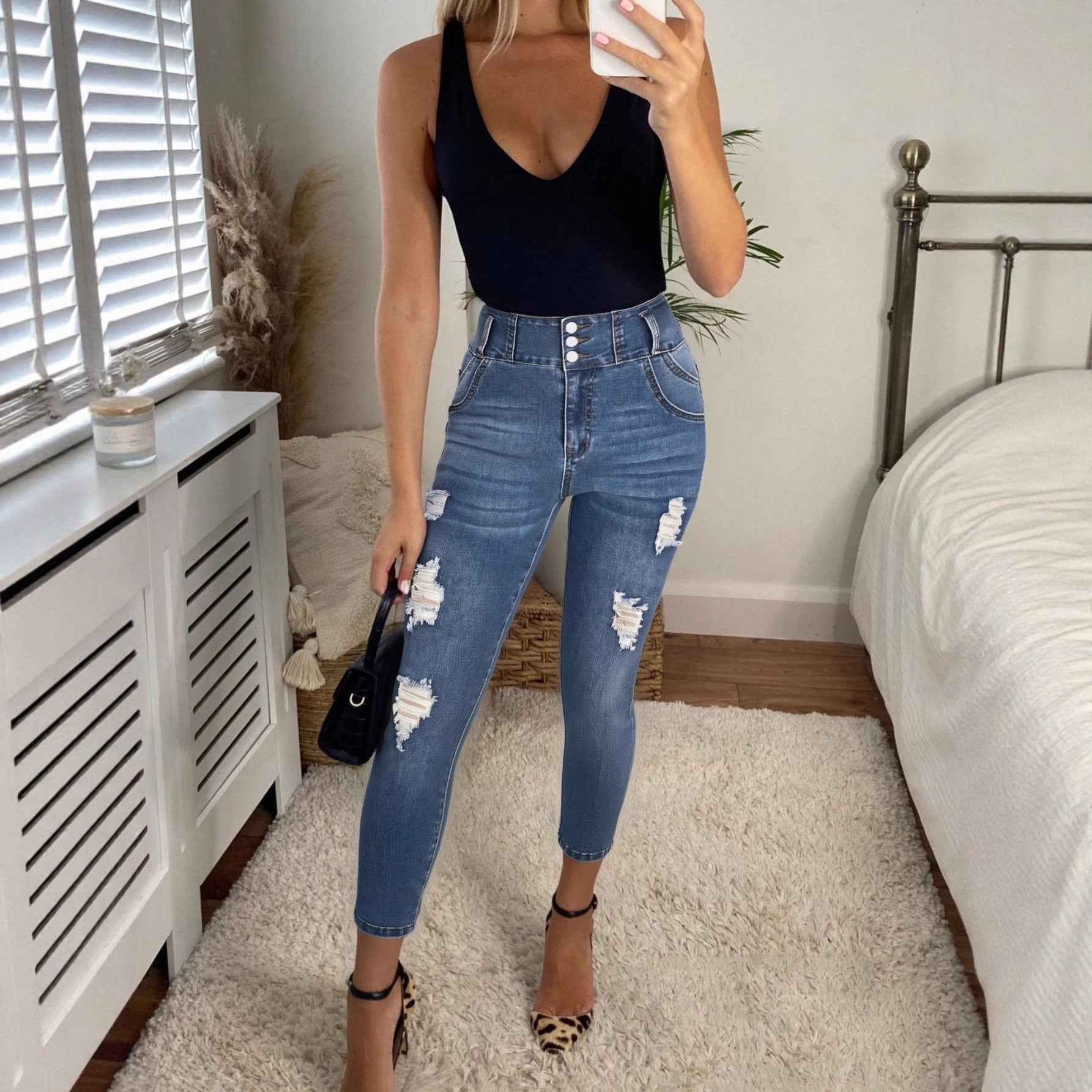 Stylish Outdoor Sports Fitness Jeans
