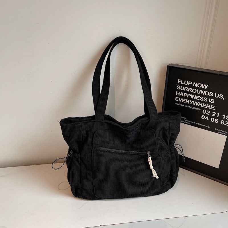 Womens Casual Corduroy Tote Bag Versatile And Easy To Style
