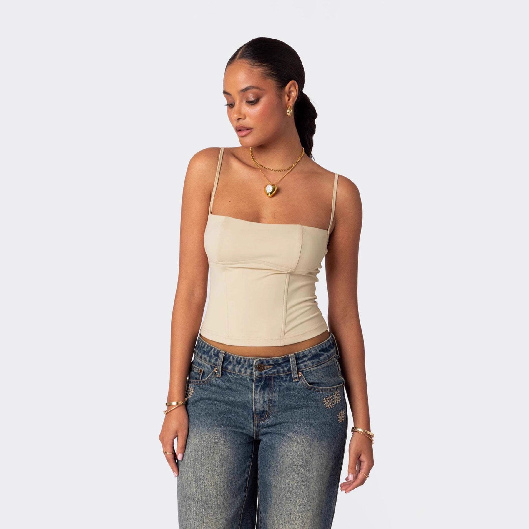 Sleeveless Slim-fit Outerwear Top For Women by Mirlaine Univers Sleeveless Slim-fit Outerwear Top For Women Mirlaine Univers sleeveless-slim-fit-outerwear-top-for-women 0 Sleeveless Slim-fit Outerwear Top For Women Mirlaine Univers Sleeveless Slim-fit Outerwear Top For Women