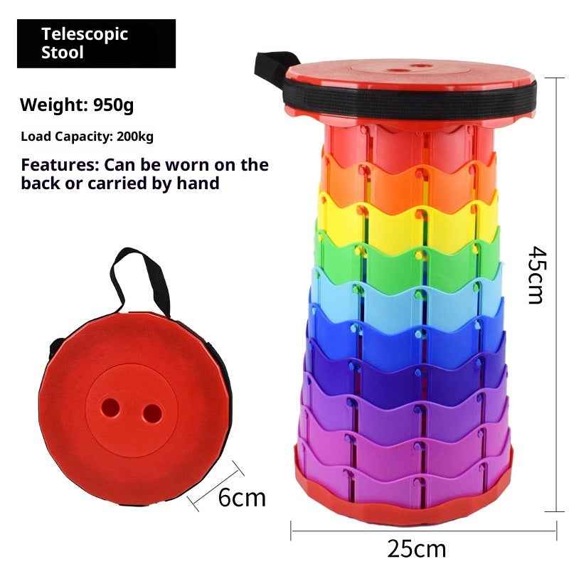 Outdoor Portable Travel Adjustable Telescopic Stool