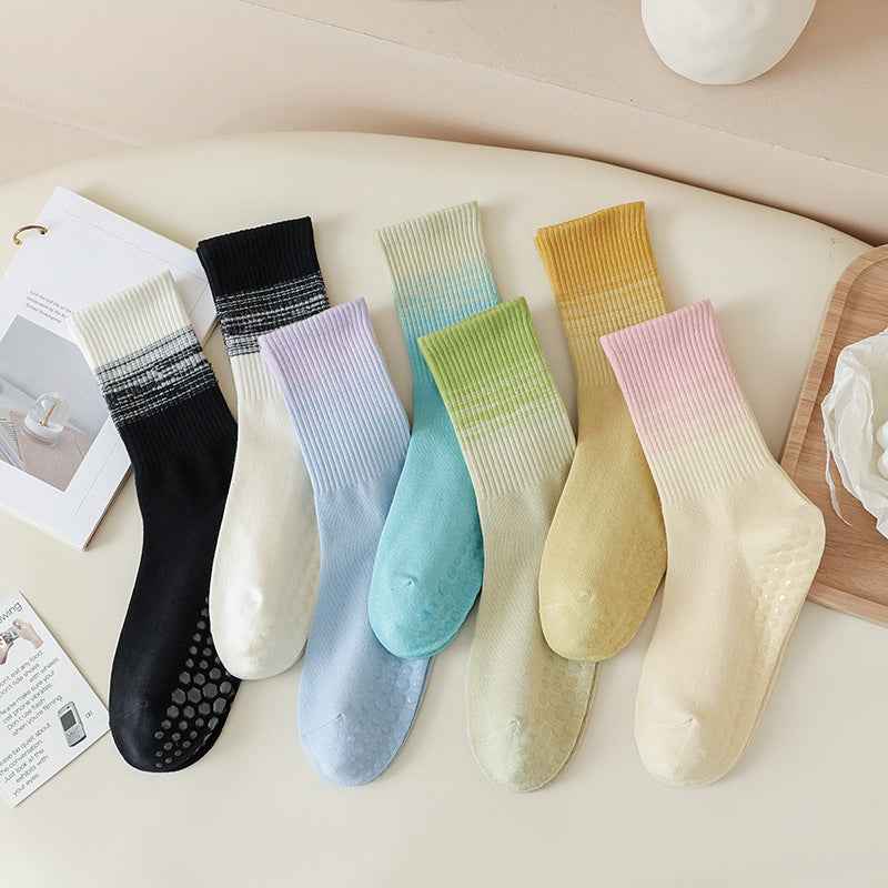 Gradient Yoga Socks Children's Professional Non-slip Autumn And Winter
