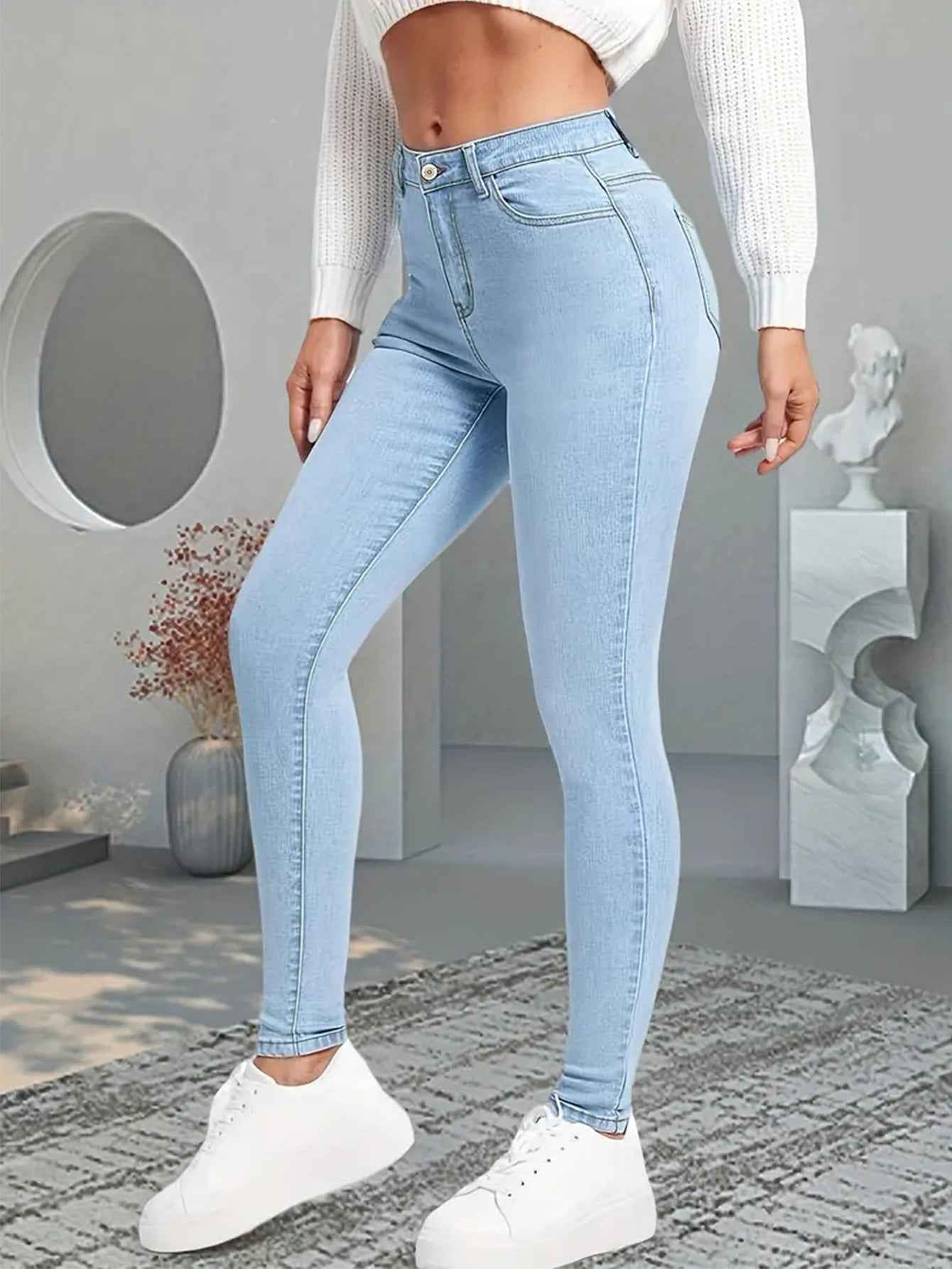 Fashionable Slim-fit Versatile Womens Jeans