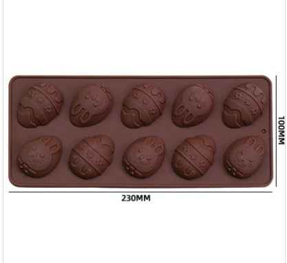 Silica Gel Easter Eggs Bunny Chocolate Mold