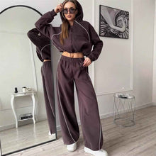 Women's Sportswear Set Solid Color Cardigan Set