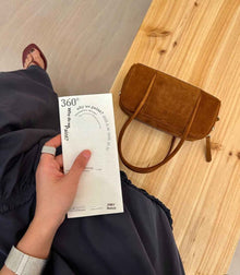 Suede And Sheepskin Mini Square Bag
