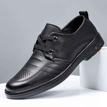 Men's Height Increasing Insole Genuine Leather Business Casual Leather Shoes